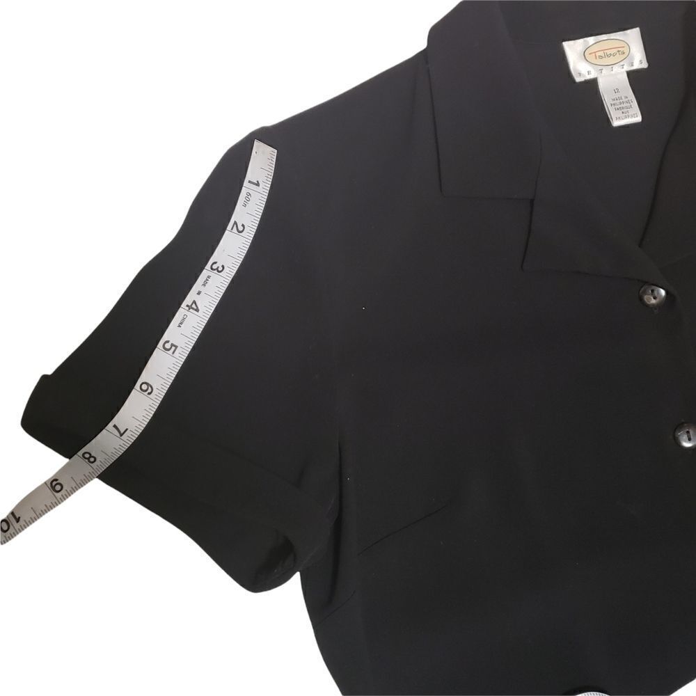 Talbots Black Collared Button Down Dress Size 12 - Picture 13 of 13